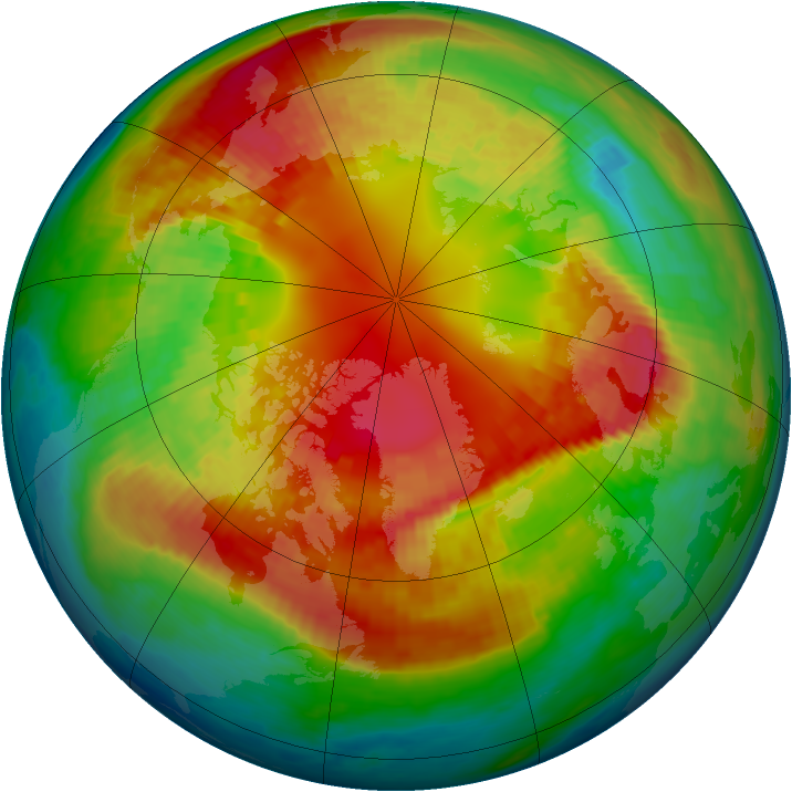 Arctic ozone map for 25 February 2002